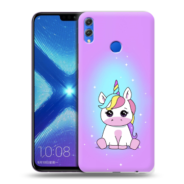 Силиконовый чехол на Huawei Honor 8X с принтом Единорог Силиконовый чехол на Huawei Honor 8X с принтом Единорог