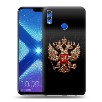 Силиконовый чехол на Huawei Honor 8X с принтом Герб России