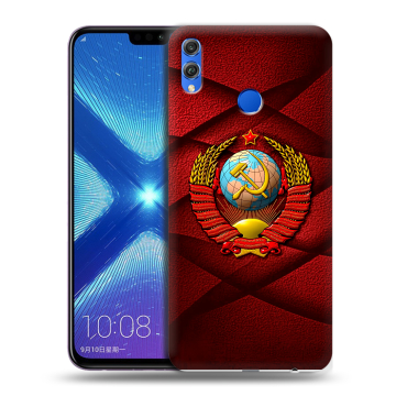 Силиконовый чехол на Huawei Honor 8X с принтом Герб СССР