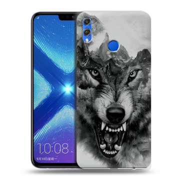 Силиконовый чехол на Huawei Honor 8X с принтом Волк