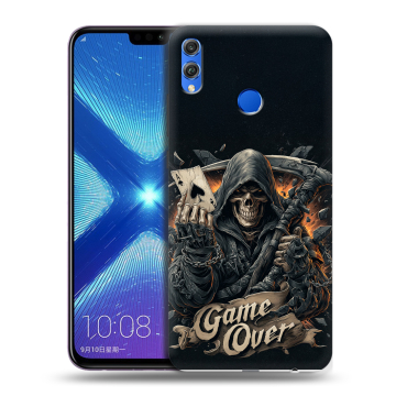 Силиконовый чехол на Huawei Honor 8X с принтом Скелет карты Силиконовый чехол на Huawei Honor 8X с принтом Скелет карты