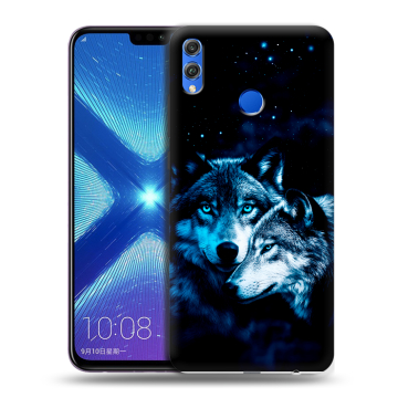 Силиконовый чехол на Huawei Honor 8X с принтом Волки