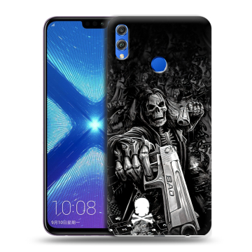 Силиконовый чехол на Huawei Honor 8X с принтом Скелет