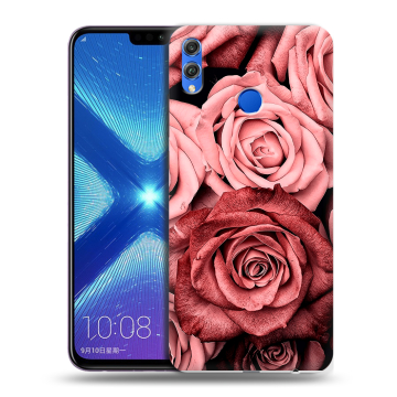 Силиконовый чехол на Huawei Honor 8X с принтом Цветы розы