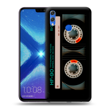 Силиконовый чехол на Huawei Honor 8X с принтом Кассета