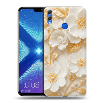 Силиконовый чехол на Huawei Honor 8X с принтом Цветы