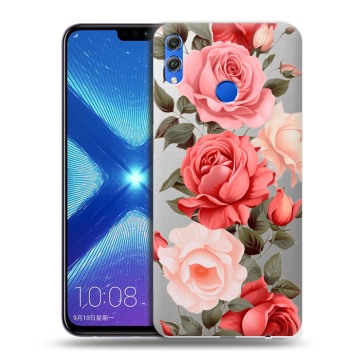 Силиконовый чехол на Huawei Honor 8X с принтом Розы
