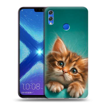 Силиконовый чехол на Huawei Honor 8X с принтом котенок