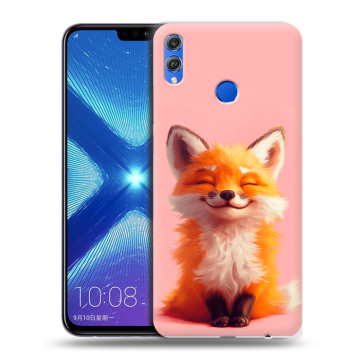 Силиконовый чехол на Huawei Honor 8X с принтом милая лиса