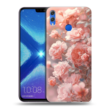 Силиконовый чехол на Huawei Honor 8X с принтом Розовые розы