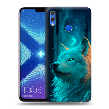 Силиконовый чехол на Huawei Honor 8X с принтом бабочки саккура