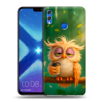 Силиконовый чехол на Huawei Honor 8X с принтом сова