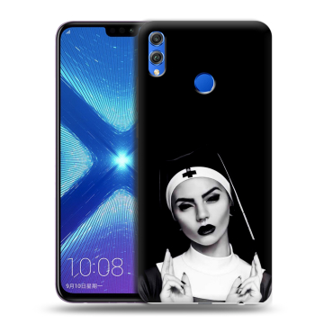 Силиконовый чехол на Huawei Honor 8X с принтом монашка
