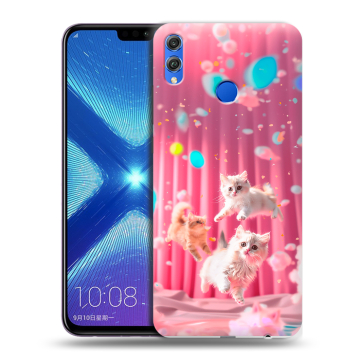 Силиконовый чехол на Huawei Honor 8X с принтом милые котики