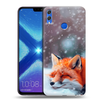 Силиконовый чехол на Huawei Honor 8X с принтом лиса