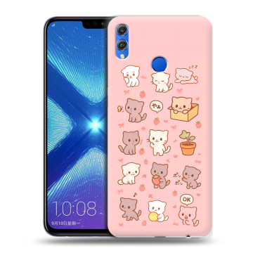 Силиконовый чехол на Huawei Honor 8X с принтом Hello Kitty Хелоу Кити