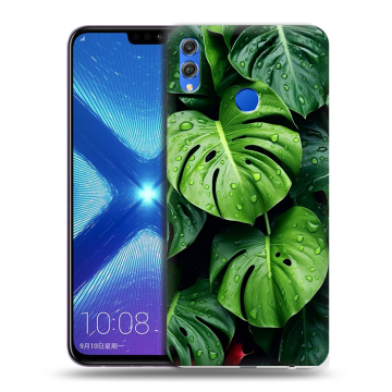 Силиконовый чехол на Huawei Honor 8X с принтом Листья