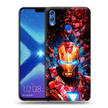 Силиконовый чехол на Huawei Honor 8X с принтом Железный человек Ironman