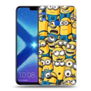 Силиконовый чехол на Huawei Honor 8X с принтом Миньоны