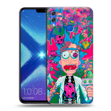 Силиконовый чехол на Huawei Honor 8X с принтом Рик и Морти Rick Morty