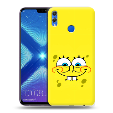 Силиконовый чехол на Huawei Honor 8X с принтом спанчбоб спанч боб