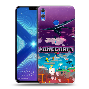 Силиконовый чехол на Huawei Honor 8X с принтом Майнкрафт Minecraft