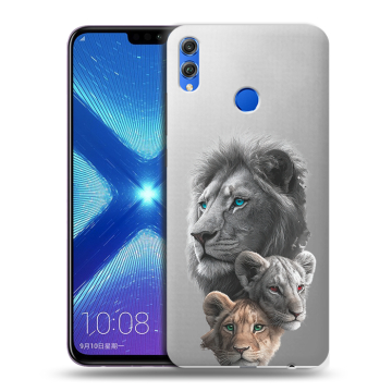 Силиконовый чехол на Huawei Honor 8X с принтом Львы