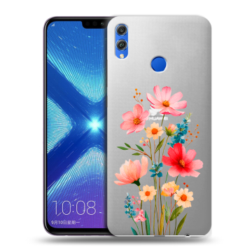 Силиконовый чехол на Huawei Honor 8X с принтом Цветы