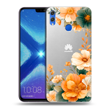 Силиконовый чехол на Huawei Honor 8X с принтом Цветы принт