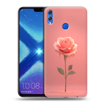 Силиконовый чехол на Huawei Honor 8X с принтом Розовая роза