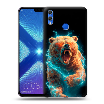 Силиконовый чехол на Huawei Honor 8X с принтом Медведь