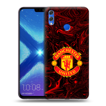 Силиконовый чехол на Huawei Honor 8X с принтом Manchester United