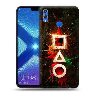 Силиконовый чехол на Huawei Honor 8X с принтом Squid Game Игра кальмара