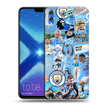Силиконовый чехол на Huawei Honor 8X с принтом Man City Манчестер Сити
