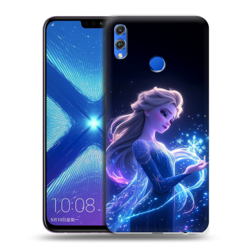 Силиконовый чехол на Huawei Honor 8X с принтом Холодное сердце Frozen