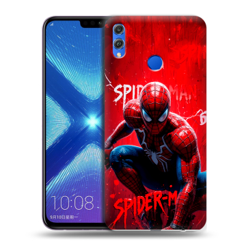 Силиконовый чехол на Huawei Honor 8X с принтом Spiderman Человек паук