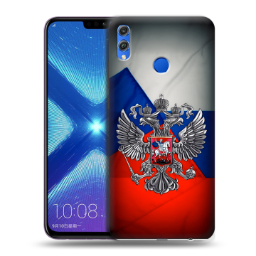 Силиконовый чехол на Huawei Honor 8X с принтом Флаг России
