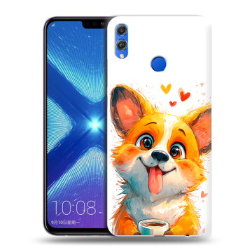 Силиконовый чехол на Huawei Honor 8X с принтом корги