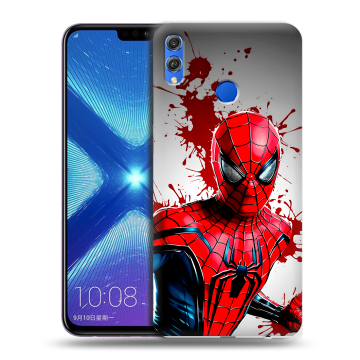 Силиконовый чехол на Huawei Honor 8X с принтом Spiderman Человек паук