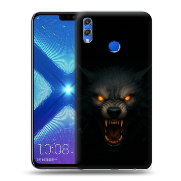 Силиконовый чехол на Huawei Honor 8X с принтом Волк
