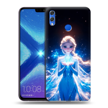 Силиконовый чехол на Huawei Honor 8X с принтом Холодное сердце Frozen