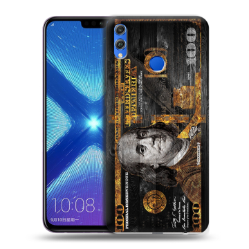 Силиконовый чехол на Huawei Honor 8X с принтом Доллар деньги