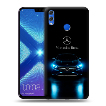 Силиконовый чехол на Huawei Honor 8X с принтом Mercedes Мерседес
