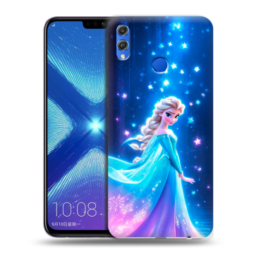 Силиконовый чехол на Huawei Honor 8X с принтом Холодное сердце Frozen