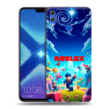 Силиконовый чехол на Huawei Honor 8X с принтом Roblox Роблокс