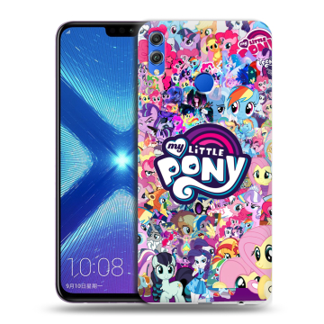 Силиконовый чехол на Huawei Honor 8X с принтом My little pony Дружба чудо