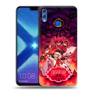 Силиконовый чехол на Huawei Honor 8X с принтом Hazbin Hotel Отель Хазбин