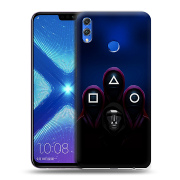 Силиконовый чехол на Huawei Honor 8X с принтом Игра Кальмара