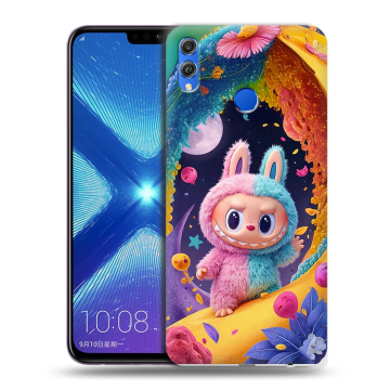 Силиконовый чехол на Huawei Honor 8X с принтом Labubu Лабубу