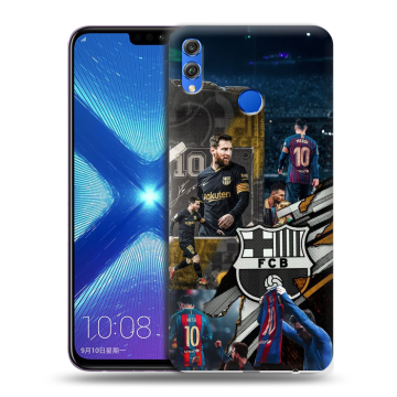 Силиконовый чехол на Huawei Honor 8X с принтом Messi Barcelona